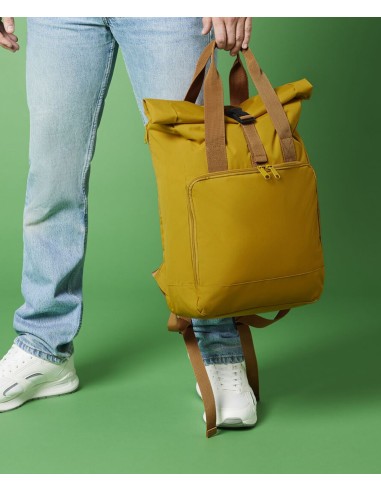 BAG-BG118L-Recycled Twin Handle Roll-Top Laptop Backpack